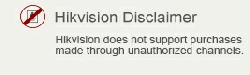 Hikvision Disclaimer